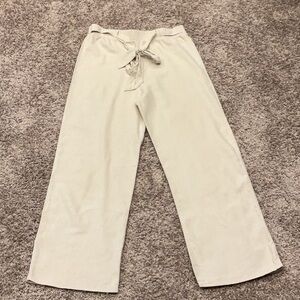 Ambiance Cream Wide-Leg Pants size small